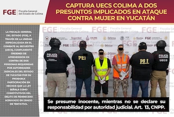 Detenidos por tentativa de feminicidio en Yucatán