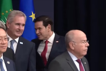 Pablo Quirno, Marco Rubio y Mauro Vieira