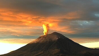 El volcán tuvo una explosión