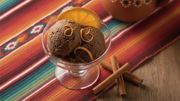 Gelato visto cenitalmente, mostrando vetas