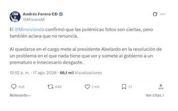 Andrés Forero se pronunció sobre el caso de Jaime Andrés Beltrán