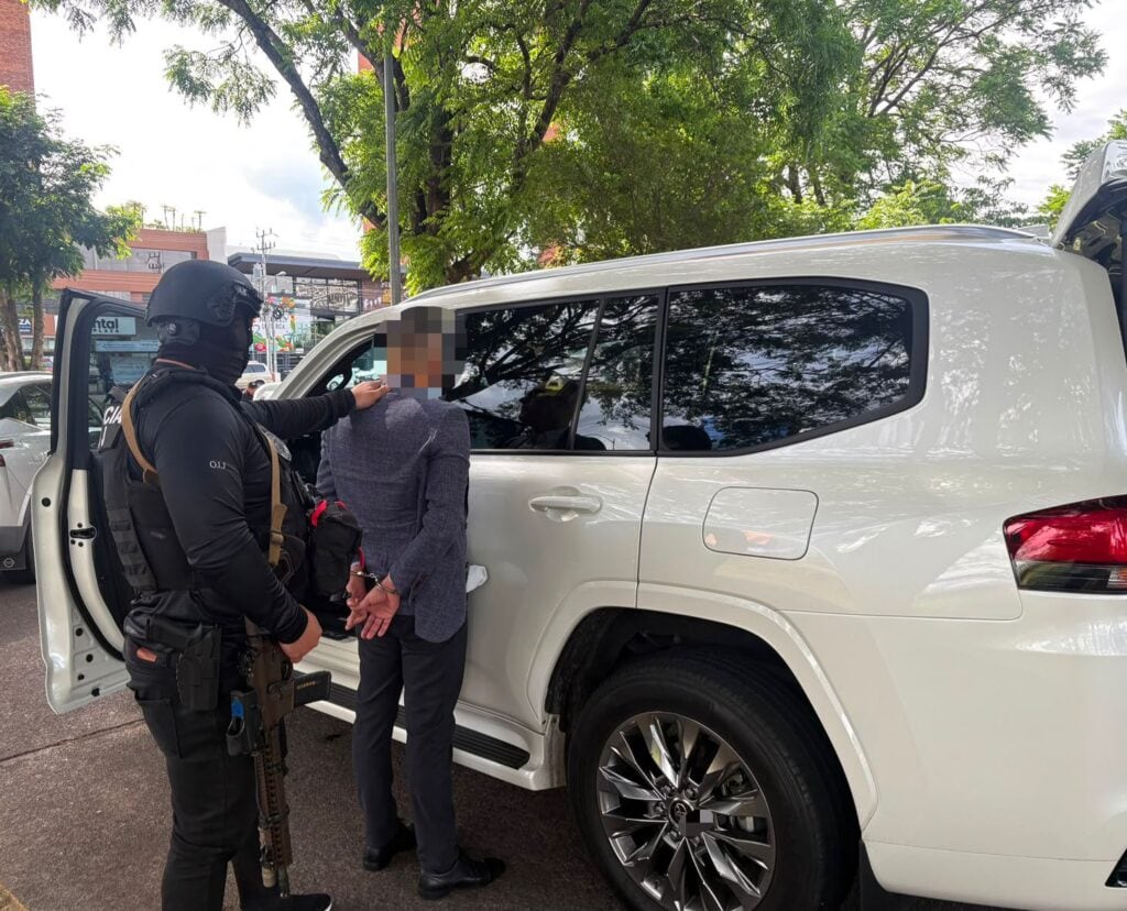 Wilder Eusse, presidente de Municipal Liberia, fue detenido en San José por un pedido de extradición de Estados Unidos por presunto narcotráfico. (Imagen retomada de semanario Universidad)