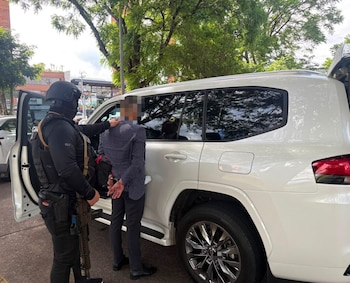 Wilder Eusse, presidente de Municipal Liberia, fue detenido en San José por un pedido de extradición de Estados Unidos por presunto narcotráfico. (Imagen retomada de semanario Universidad)