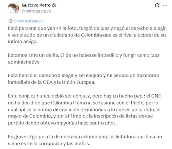 Petro afirmó que la decisión