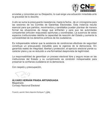 Carta Álvaro Hernán Prada a Armando Benedetti - crédito Suministrada