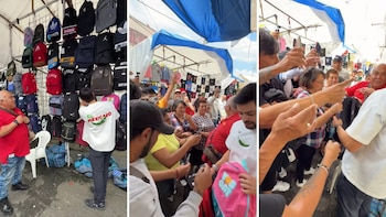 El gesto solidario del creador al comprar mochilas en Tepito derivó en acusaciones contra el vendedor por cobrar de más. (TikTok / @alexserrano.1)