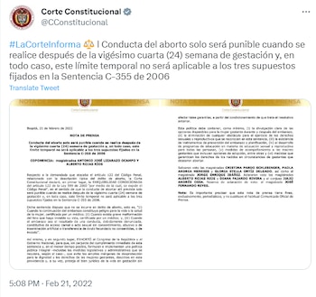Corte Constitucional y su postura