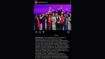 Gastón Acurio escribió un extenso