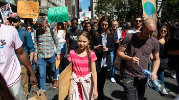 “Climate strike” o “huelga climática”,