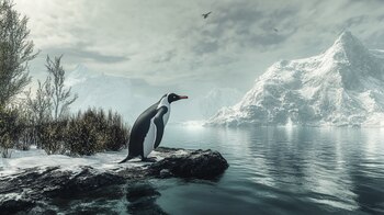 Los pingüinos de la isla