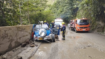 Desprendimiento de rocas en Risaralda