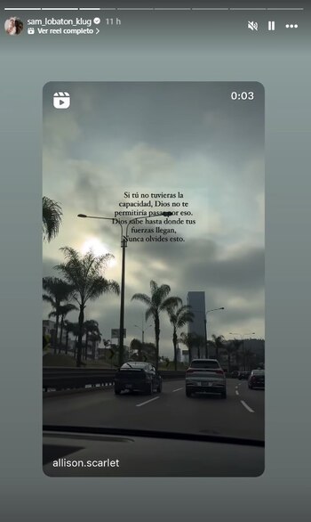 Samahara Lobatón se pronuncia luego