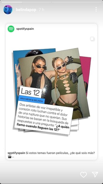 InstagramStories de Belinda sobre su