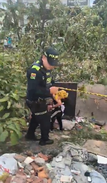 Personas que transitaban por el sector alertaron a las autoridades tras detectar el fuego y un fuerte olor debajo del puente - crédito Captura de video