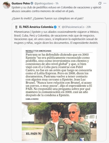 El presidente Gustavo Petro denunció