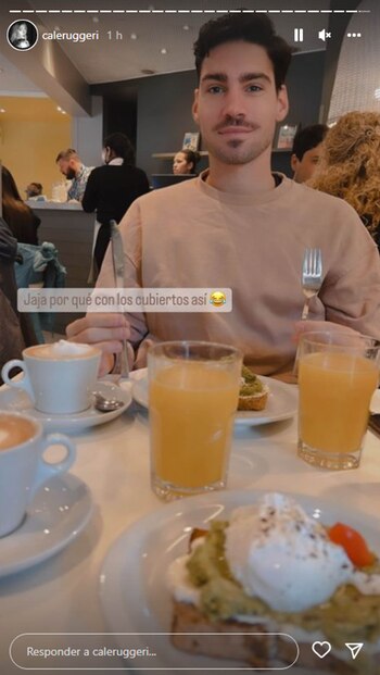 Cande Ruggeri comía con su