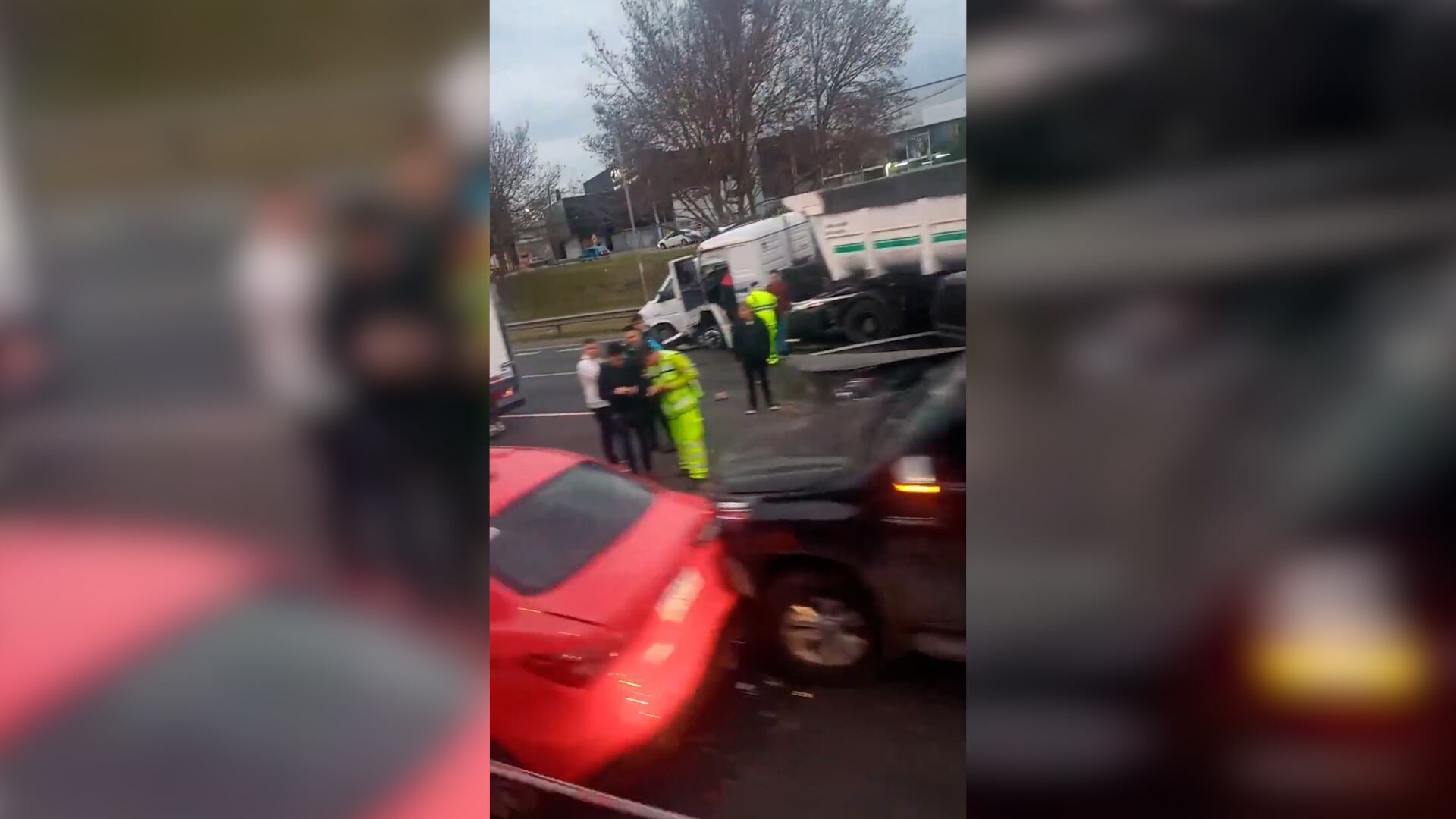 Accidente múltiple en la Panamericana: hay nueve vehículos involucrados y al menos un herido