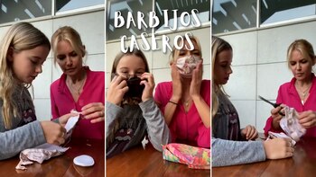 Valeria Mazza junto a su