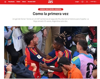 AS comparó la consagración con Sudáfrica 2010