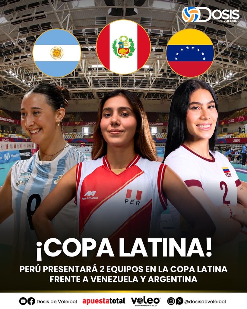 Perú jugará cuadrangular amistoso llamado Copa Latina 2026. (Dosis de voleibol)