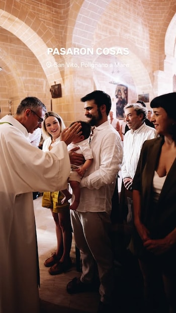 Sofi Pachano bautizó a su hijo Vito en Italia y mostró los detalles de la ceremonia familiar