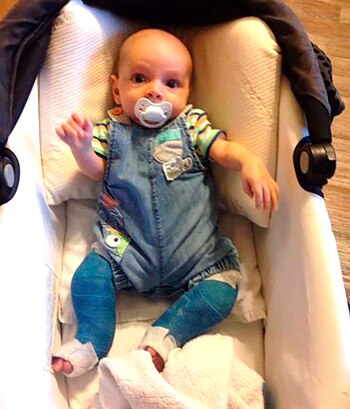 Tony Hudgell, en la casa