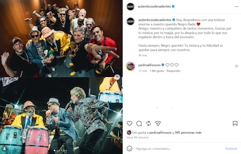Los Auténticos Decadentes recordaron a Rubén Rada como amigo, maestro y compañero de escenario en su mensaje de despedida