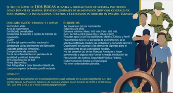 Requisitos de las vacantes en Dos Bocas, Tabasco (Foto: Secretaría de Mariana)