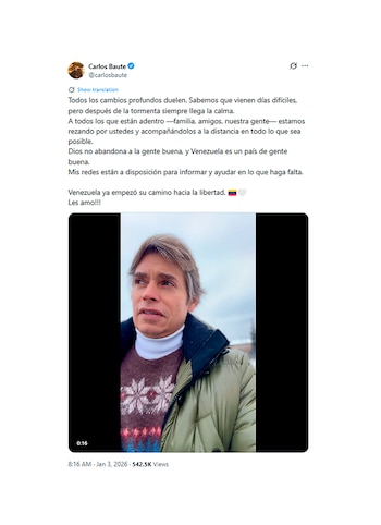 Carlos Baute, venezolano radicado en