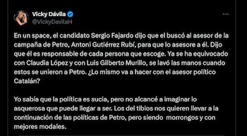 Vicky Dávila sobre la llegada