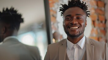 Una persona bien arreglada observa