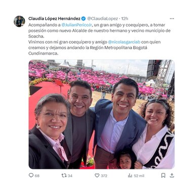 Claudia López en la posesión