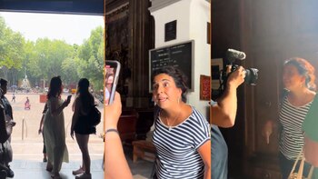 Una mujer se hizo viral por increpar a una turista que ingresó en short a una iglesia de Coyoacan