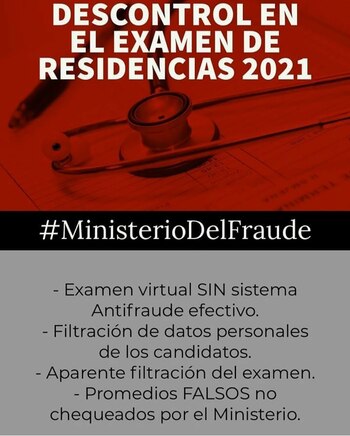 Denuncia de "Médicos Argentinos Unidos"