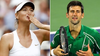 partida de Maria Sharapova y Novak Djokovic