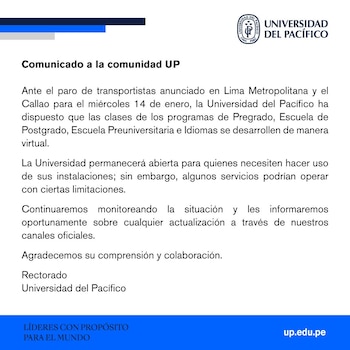Paro de transportistas: universidades y