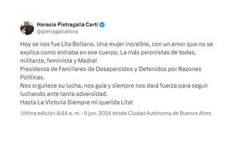 La publicación de Horacio Pietragalla