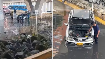 Varios carros quedaron atrapados en