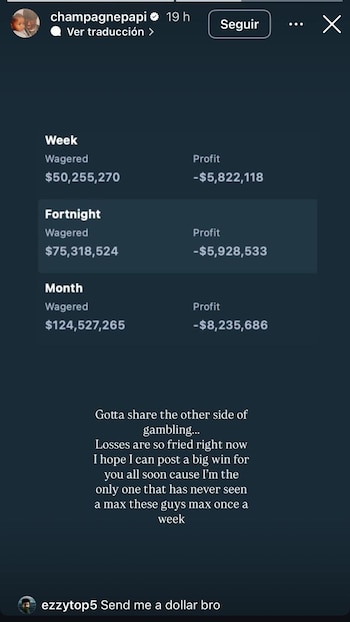 Drake compartió sus balances de