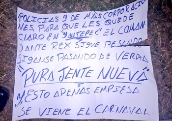 el mensaje fue puesto en