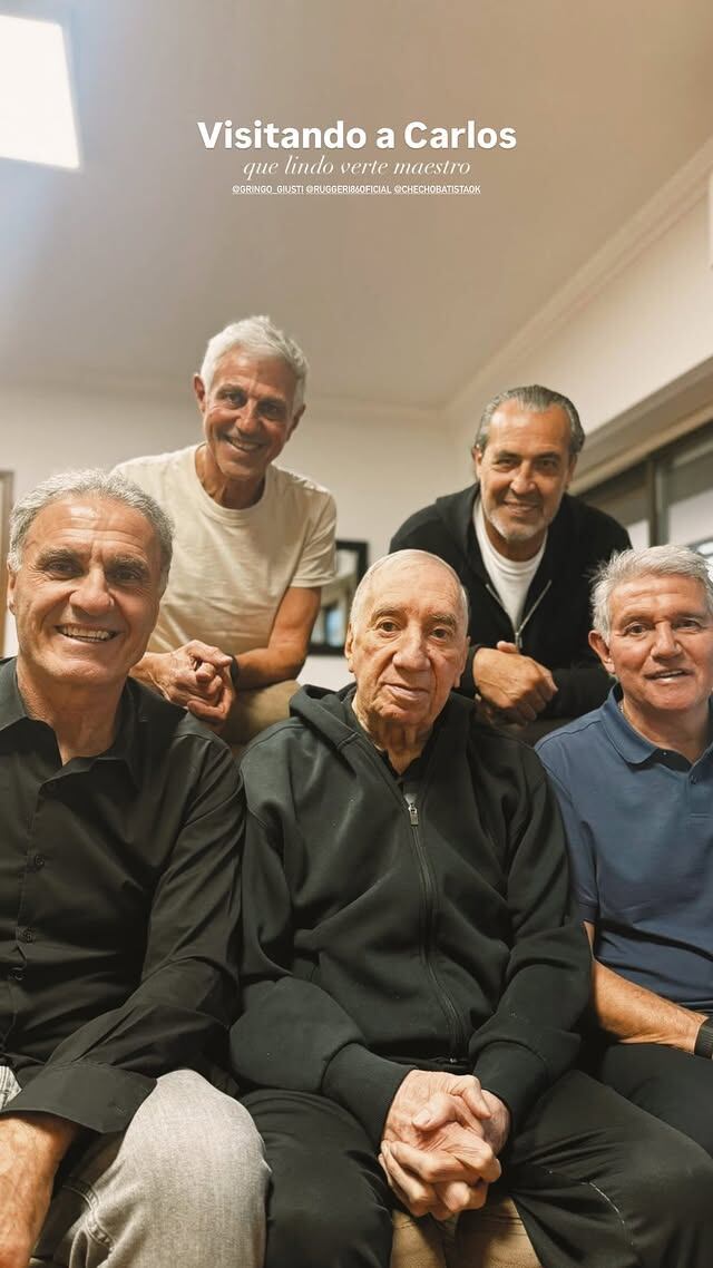 El posteo de Jorge Burruchaga tras la visita a Carlos Bilardo