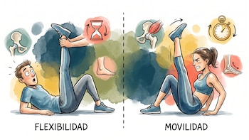 La movilidad articular no es lo mismo que la flexibilidad muscular
