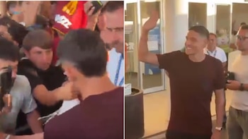 El impactante recibimiento de los hinchas de la Roma a Nahuel Molina en el aeropuerto