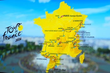 La ruta del Tour de Francia 2026. (AP Foto/Thibault Camus)