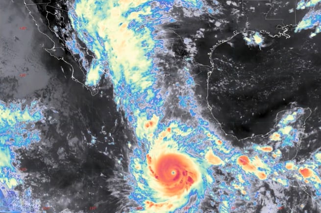 El huracán Polo se desplazará este 23 de septiembre al sur de las costas de Michoacán y Guerrero, informó el Servicio Meteorológico Nacional (SMN). (Conagua Clima)