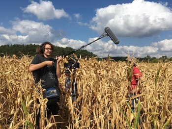 Gastón en pleno backstage de