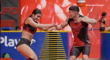 La dupla se mostró feliz