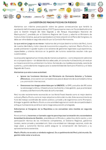 Comunicado de los gremios