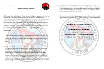 Comunicado del Frente de Guerra