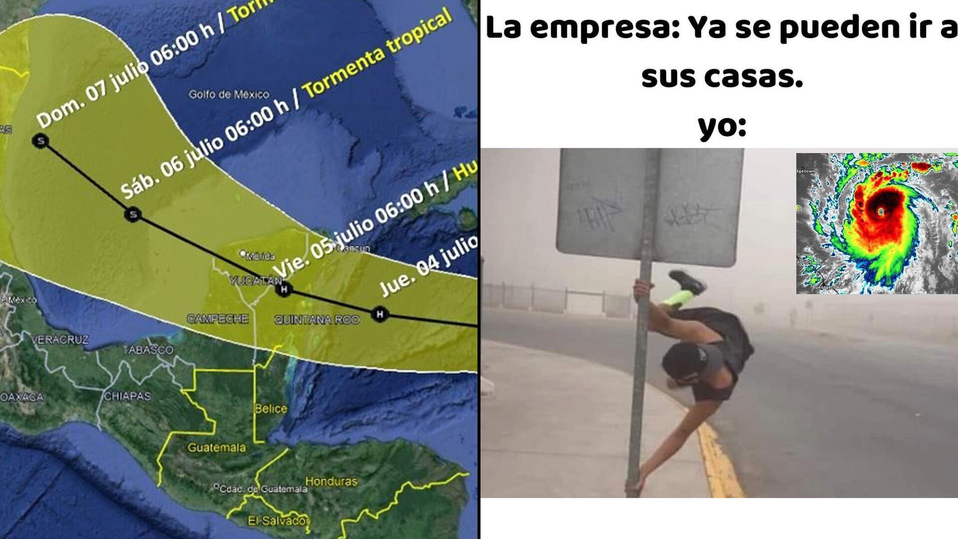 Meme sobre el huracán Beryl